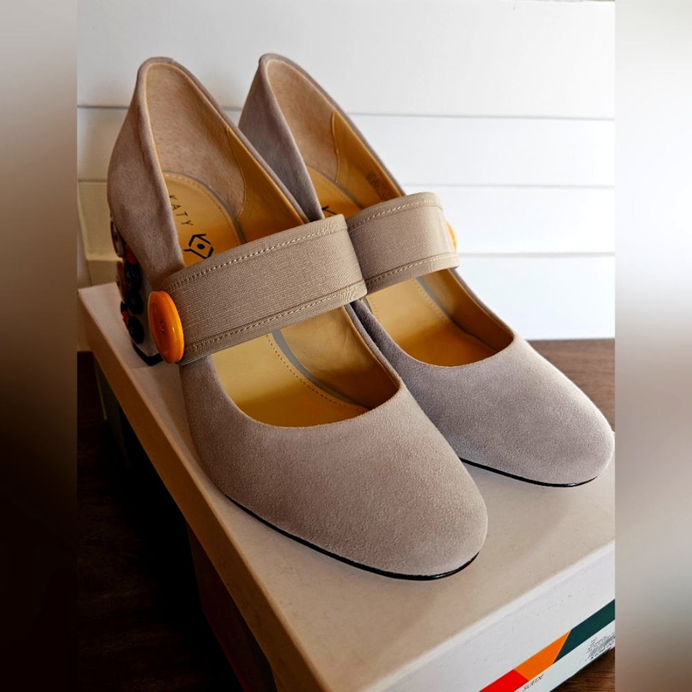 Katy Perry “Alice Suede” Button Heels